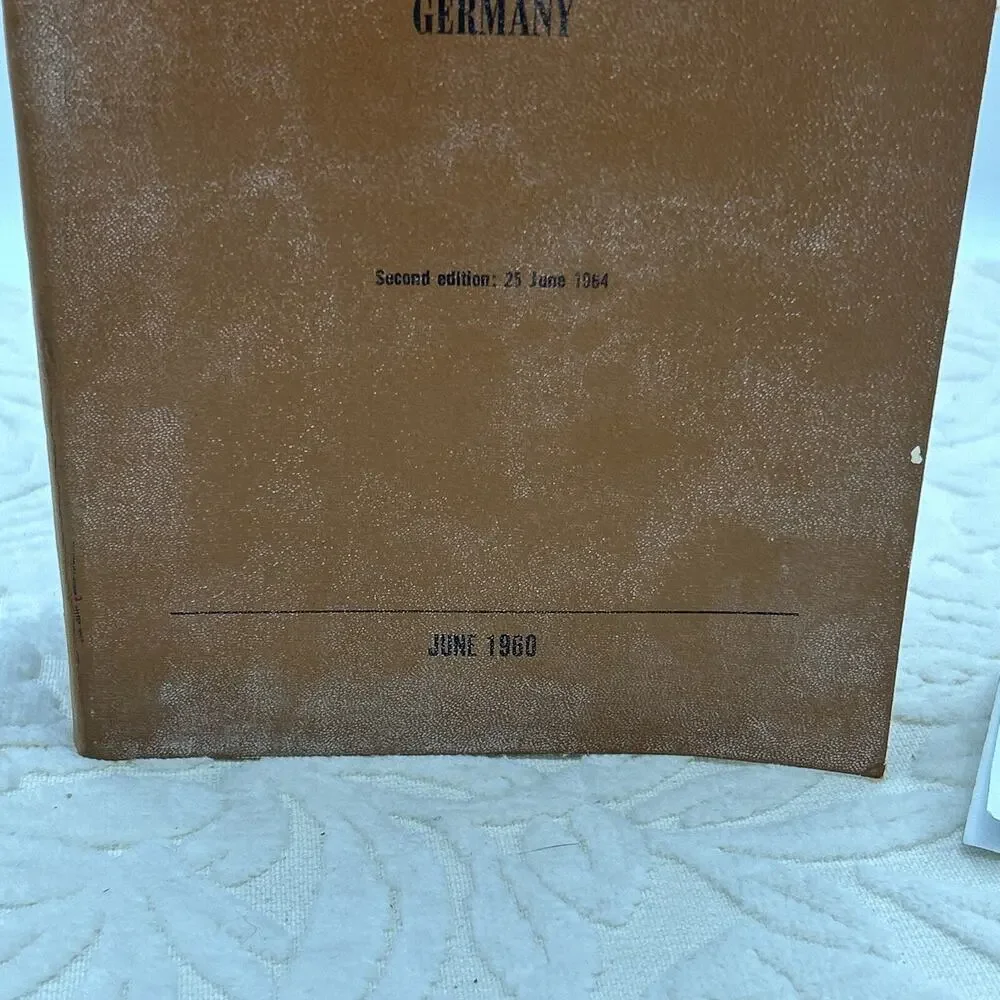 Military handbook, Rare DA Pam #550-29, Area Handbook for Germany June 1960
